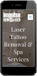 Impulse Skin & Laser Website on Mobile Phone