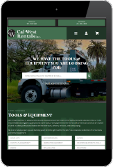 Cal-West Rentals on Tablet